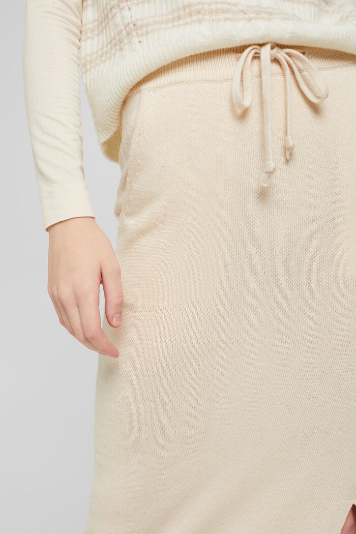 À teneur en laine et cachemire : jupe longueur midi en maille, ICE, detail image number 2