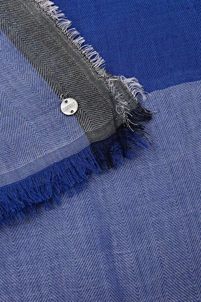 Sjaal met franjes, BRIGHT BLUE, detail image number 1