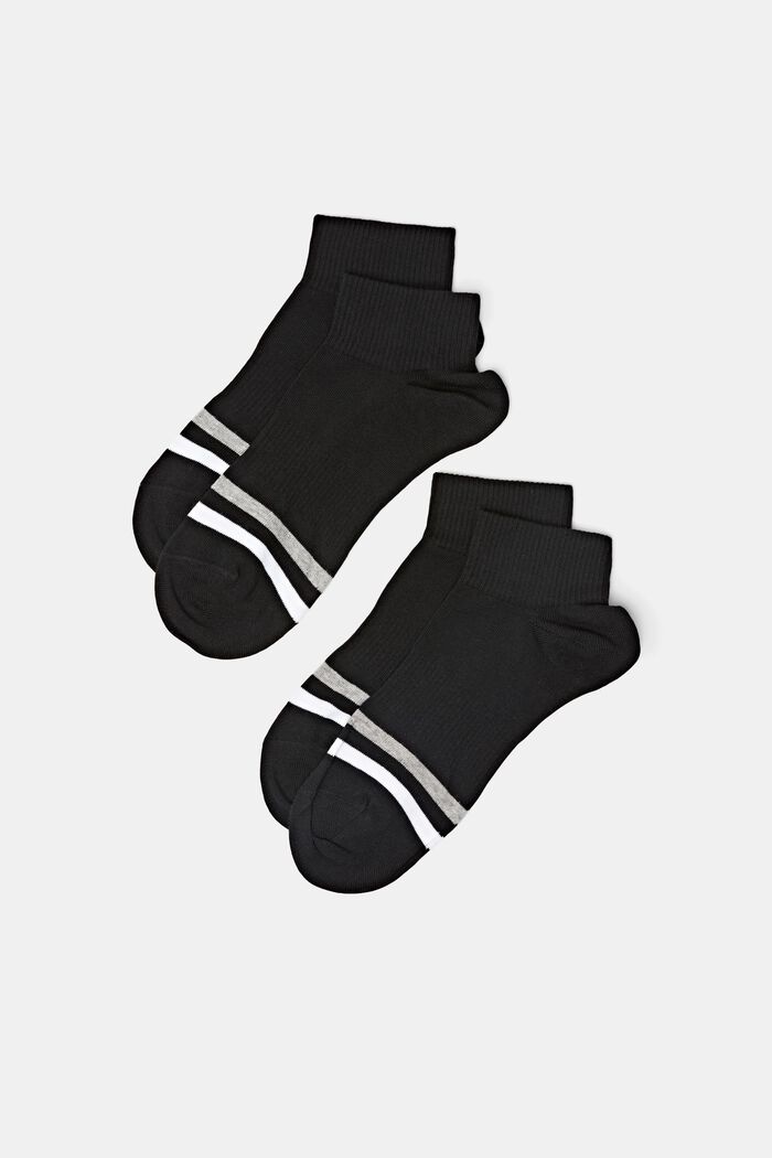 2 paar gestreepte sokken, BLACK, detail image number 0