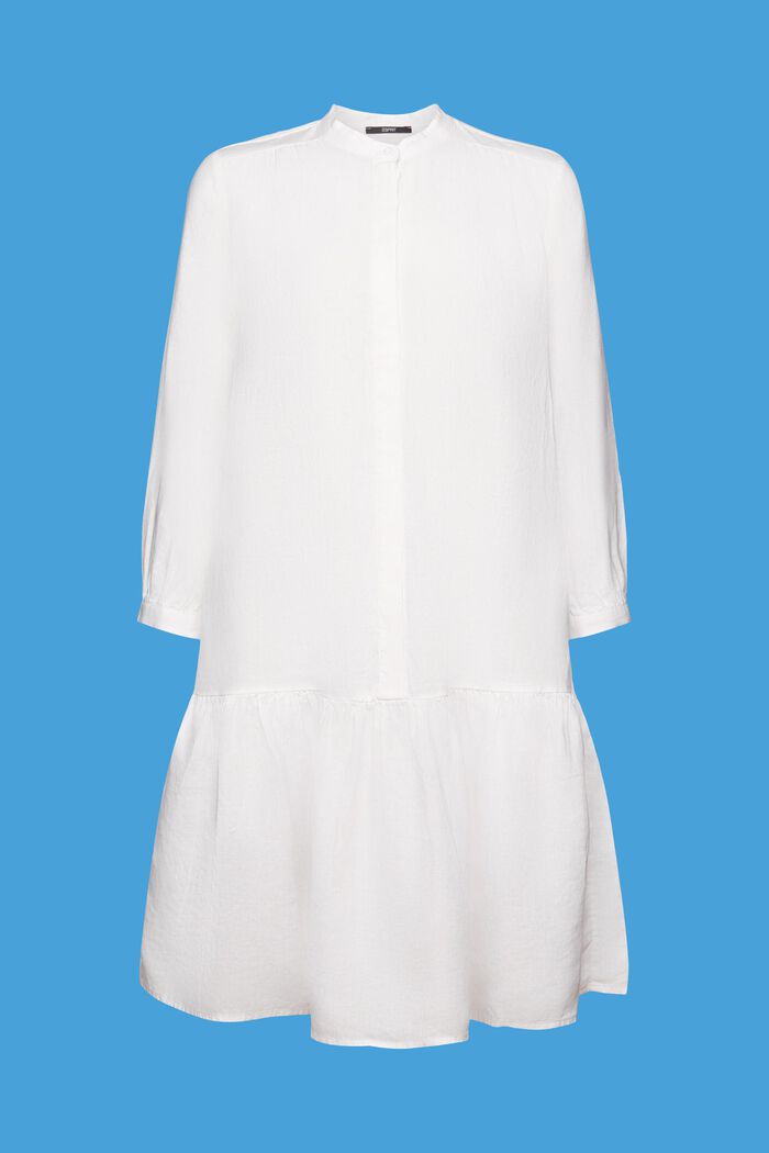 Mini robe-chemise, 100 % lin, WHITE, detail image number 6