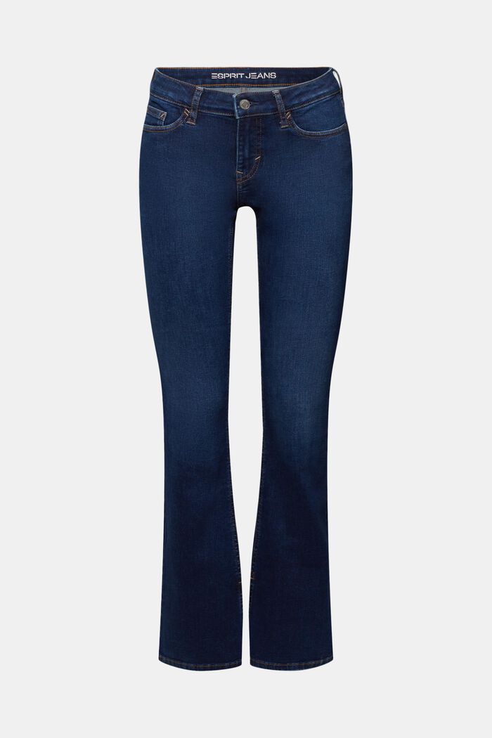 Lage bootcut jeans, BLUE DARK WASHED, detail image number 6