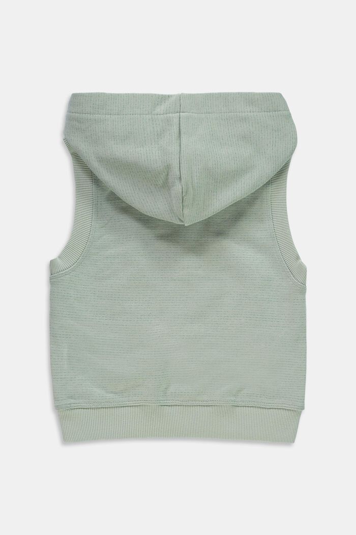 Mouwloze hoodie, 100% katoen, LIGHT AQUA GREEN, detail image number 1