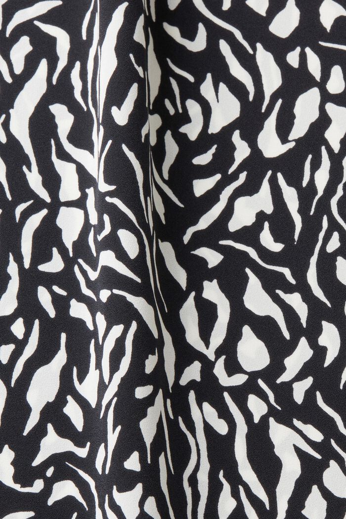 Crêpe blouse met all-over motief, NEW BLACK, detail image number 4