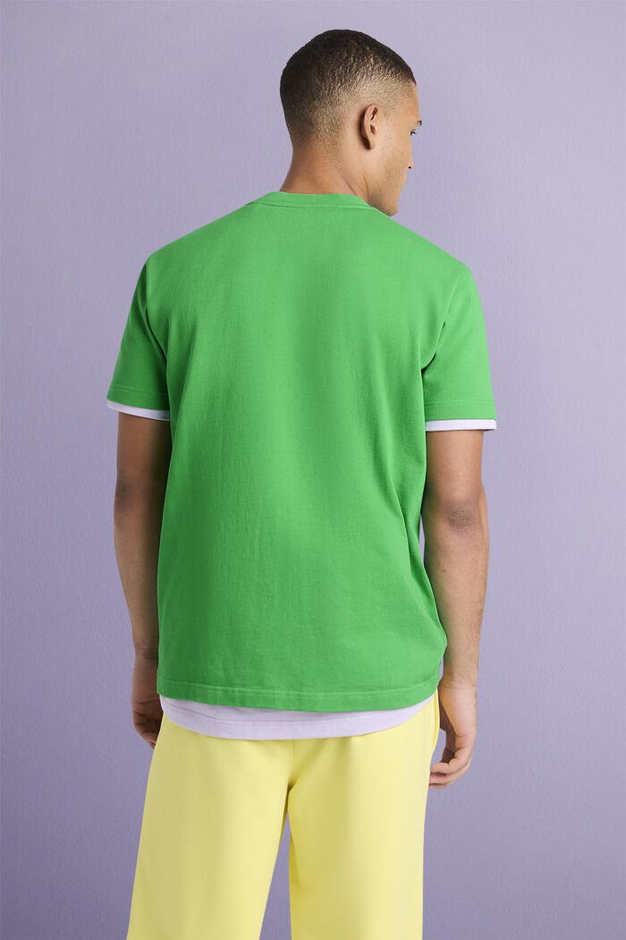 Uniseks T-shirt van katoen-jersey met logo, GREEN, detail image number 2