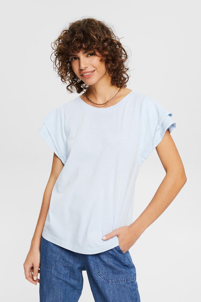 T-shirt 100 % coton biologique, LIGHT BLUE, detail image number 0