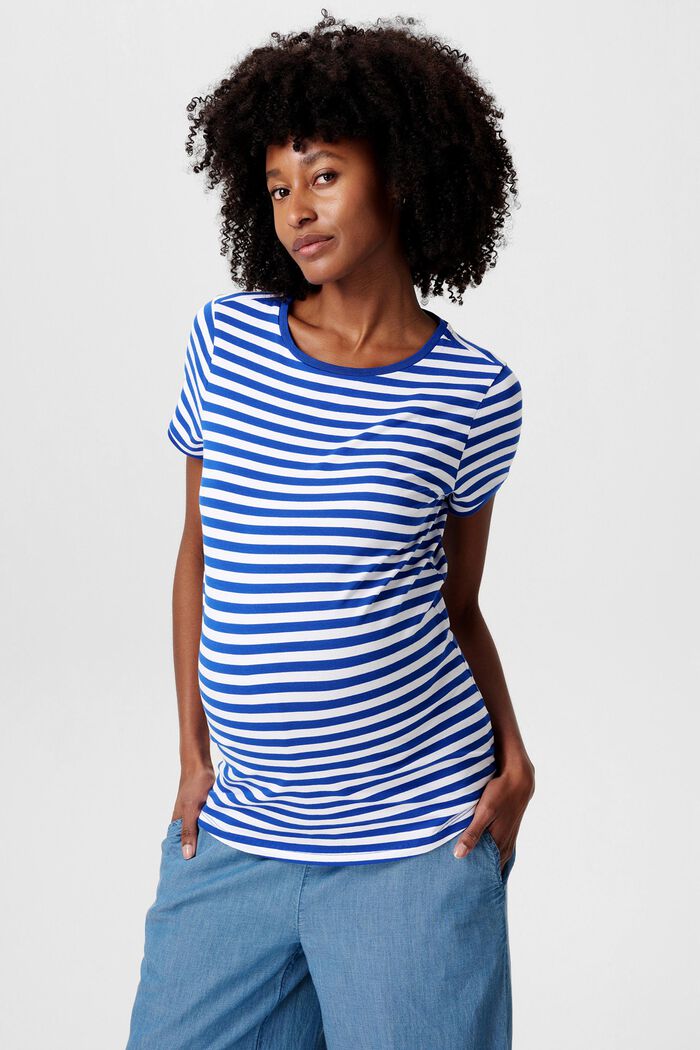 MATERNITY T-shirt rayé, ELECTRIC BLUE, detail image number 0