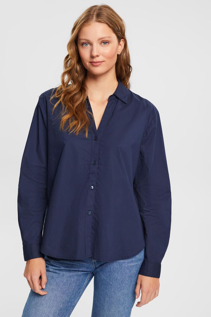 Oversized blouse met een V-hals zonder sluiting