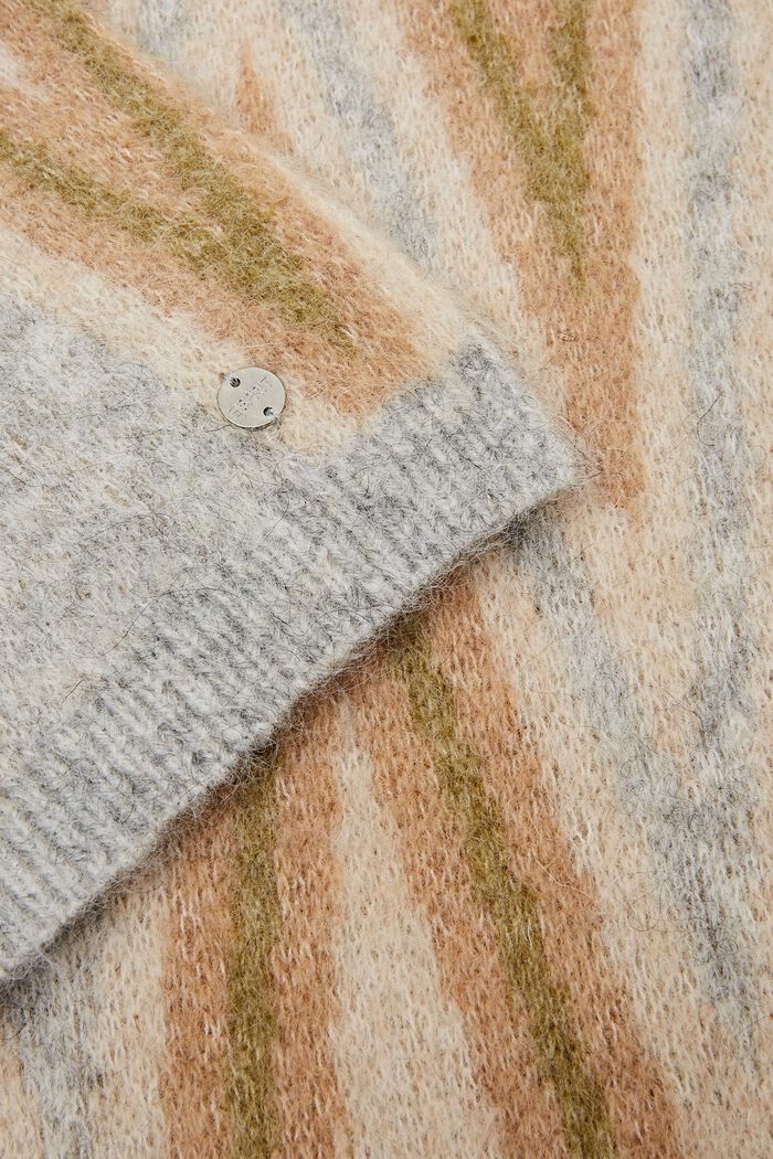 Sjaal uit een mix van wol en mohair, LIGHT GREY, detail image number 1