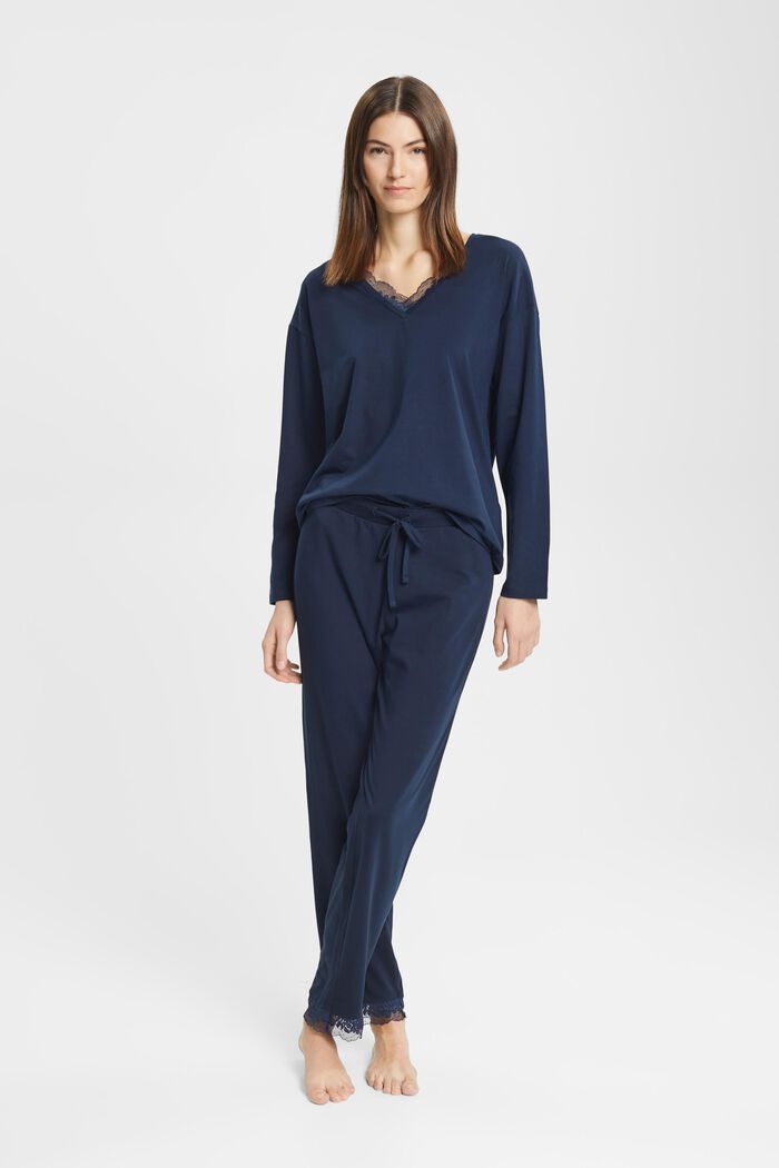 Polijsten vaardigheid Revolutionair ESPRIT - Pyjama met kanten details at our online shop