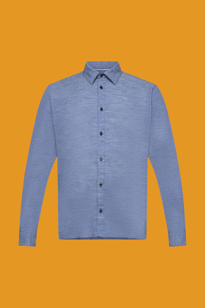 Chemise rayée en coton durable, BLUE, detail image number 6