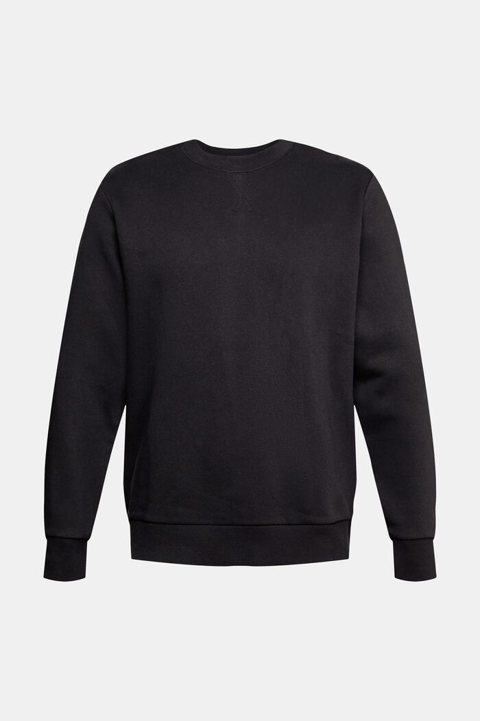 Gerecycled: effen sweatshirt, BLACK, detail image number 2