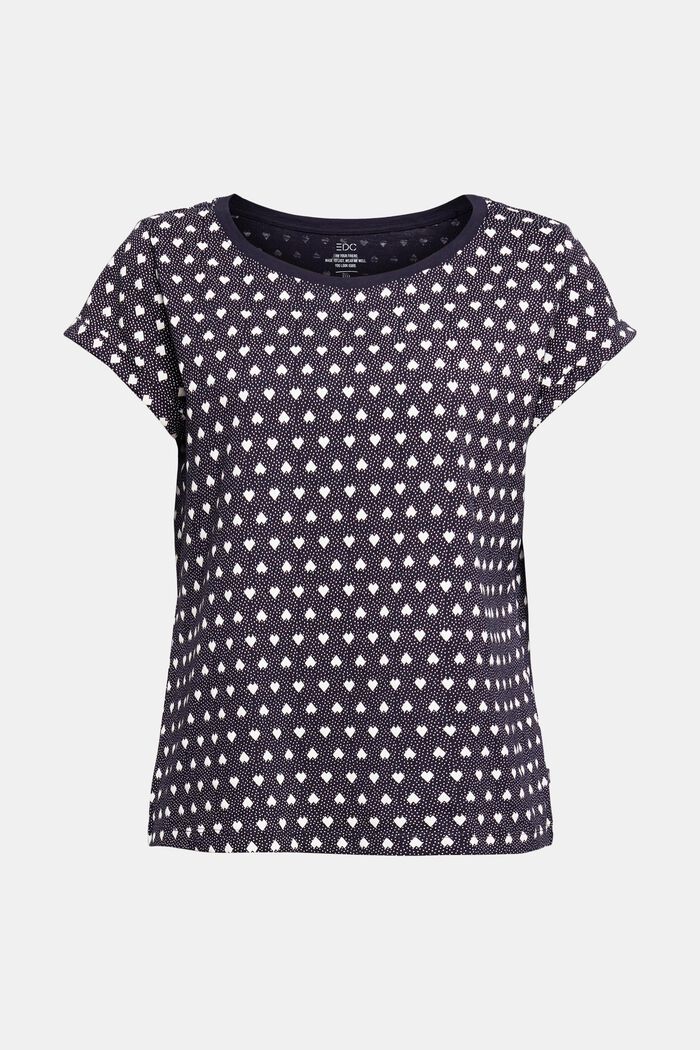 T-shirt met print all-over, NAVY, detail image number 6