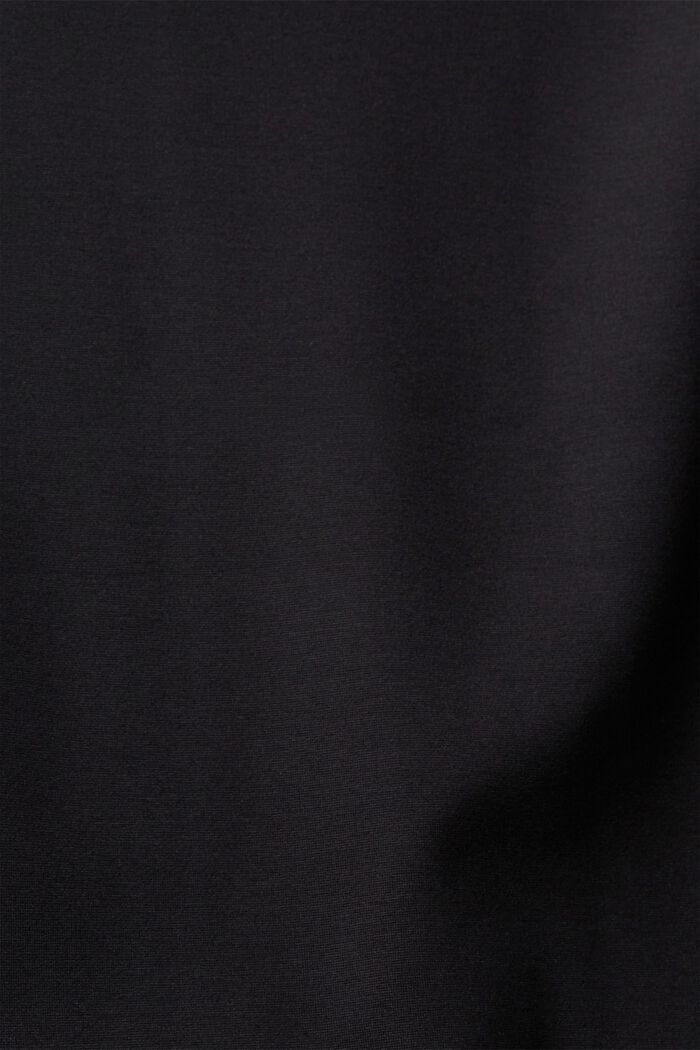 Mini-jupe de coupe portefeuille fendue sur le devant, BLACK, detail image number 5