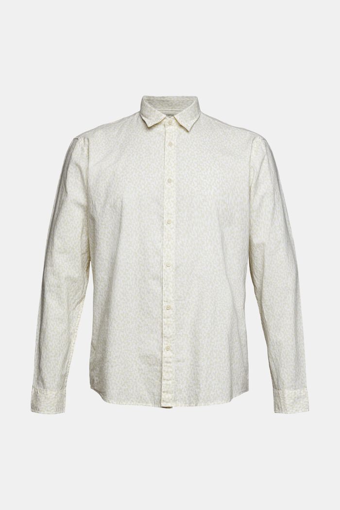 À teneur en lin : la chemise à imprimé, WHITE, overview