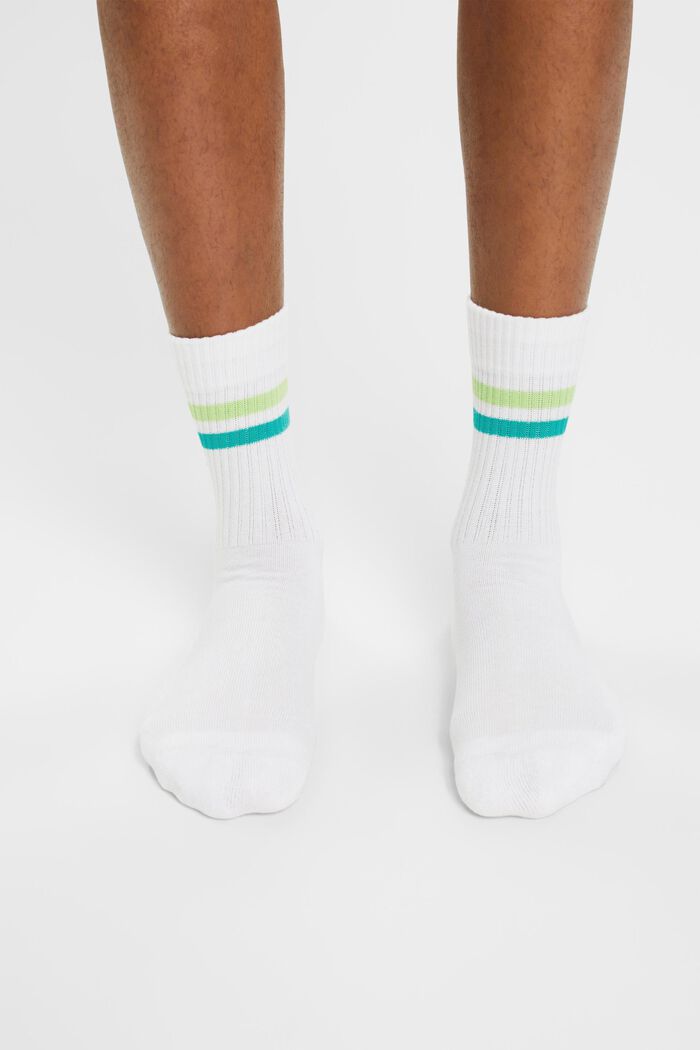 2-pak ribgebreide sokken, RAW WHITE, detail image number 2