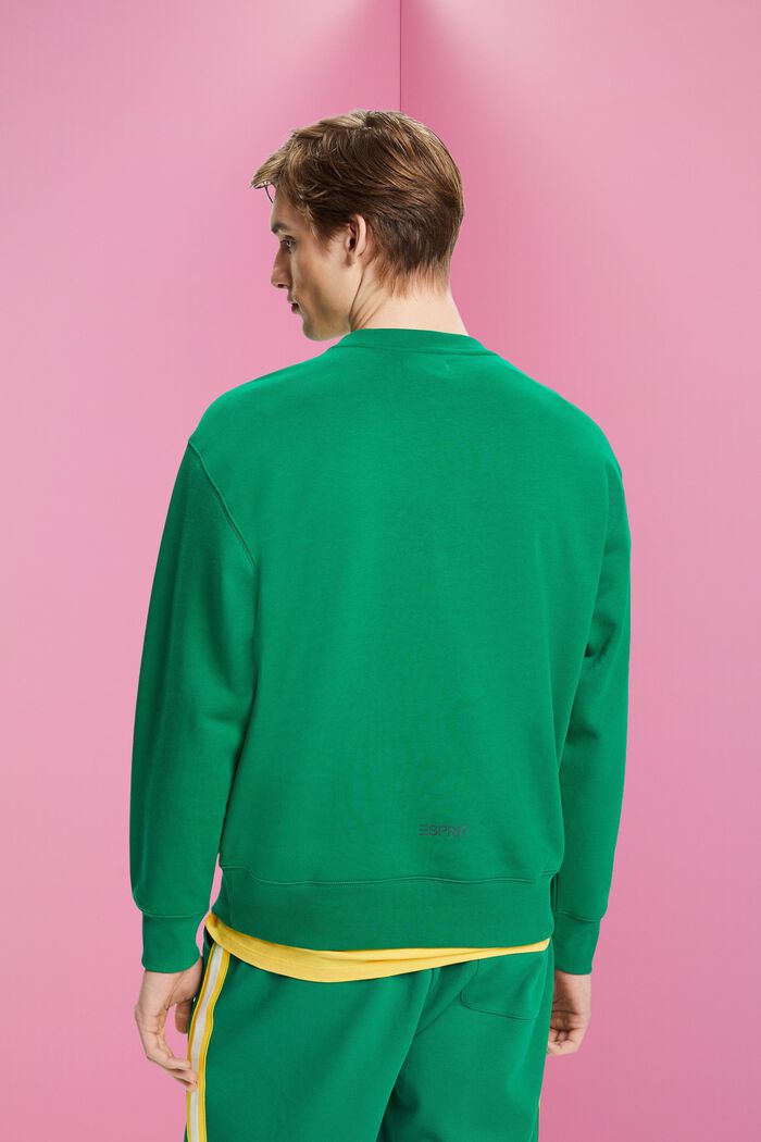 Sweatshirt met een kleine dolfijnenprint, GREEN, detail image number 3