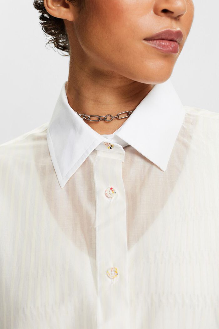 Chemise transparente rayée à col boutonné, ICE, detail image number 3