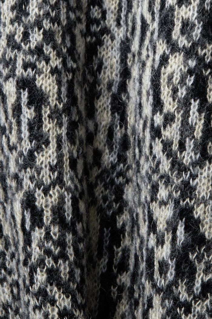 Jacquard trui van lamé, BLACK, detail image number 4