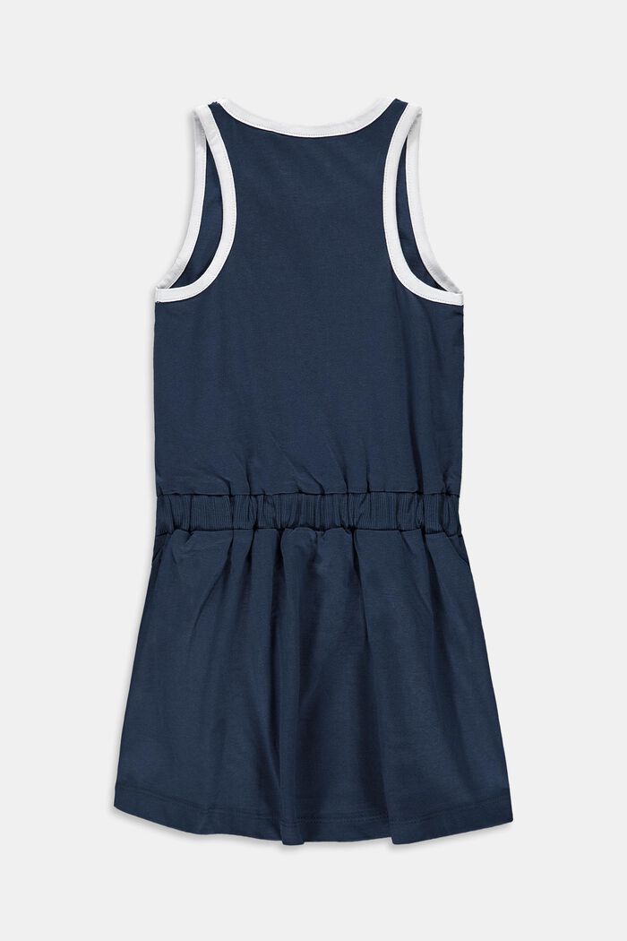 Jersey jurk met rolschaatsprint, PETROL BLUE, detail image number 1