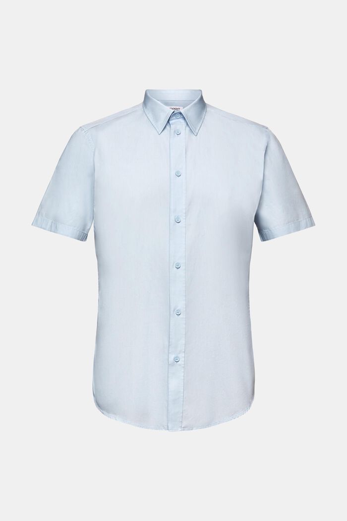 Chemise à manches courtes en popeline de coton, LIGHT BLUE, detail image number 6