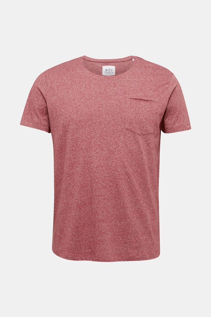 Gerecycled:-shirt met organic cotton, RED, detail image number 0