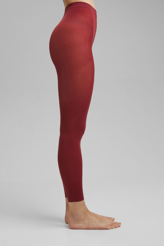 Leggings semi-opaques, 50 DEN, SHADOW RED, detail image number 0