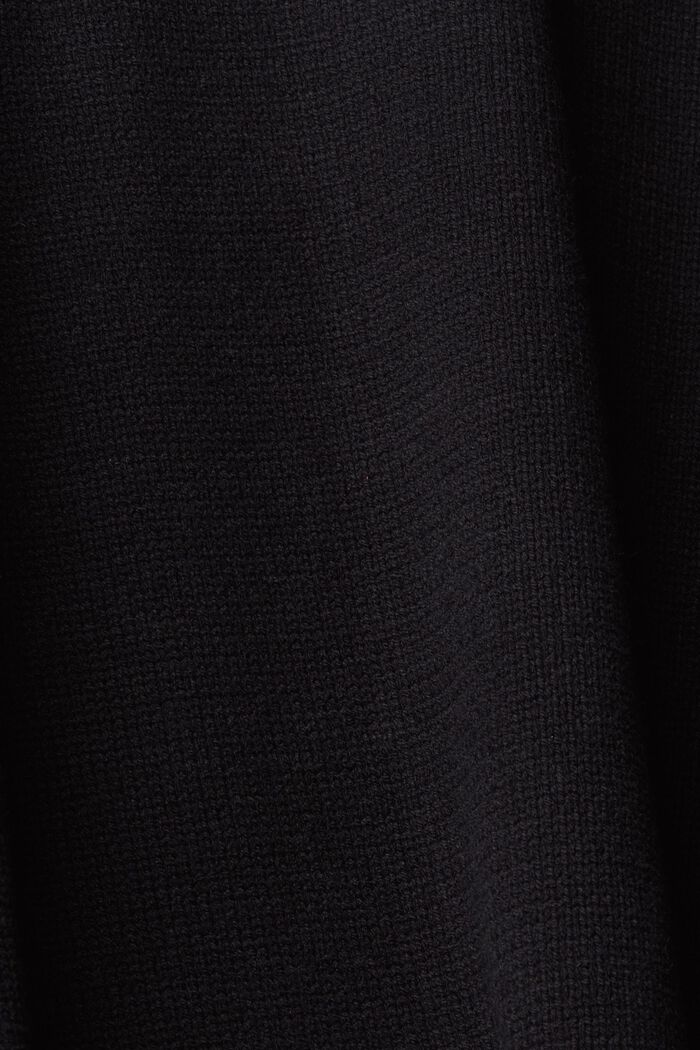 Jacquard trui, BLACK, detail image number 5