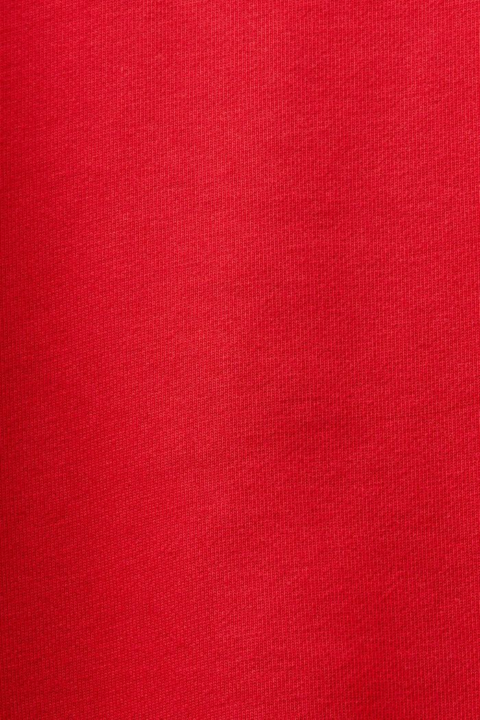 Uniseks logo-sweatshirt van katoenen fleece, RED, detail image number 7