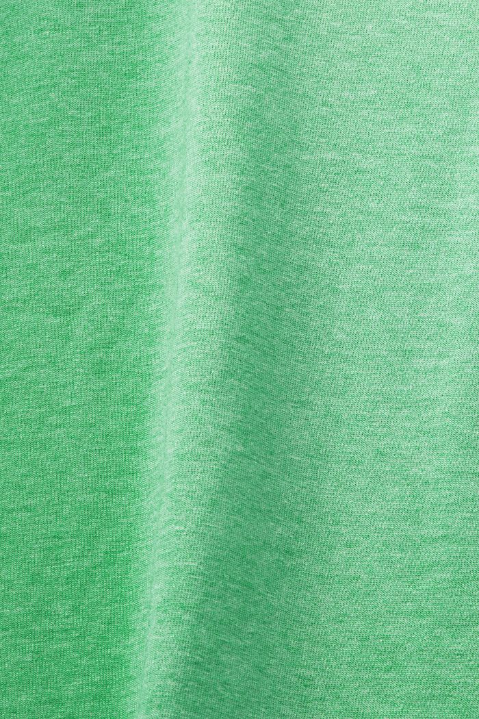 T-shirt met ronde hals van een materiaalmix, CITRUS GREEN, detail image number 5