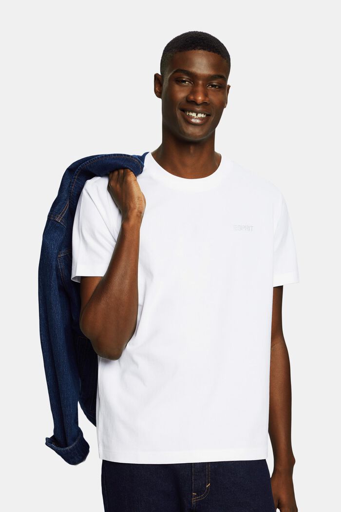T-shirt unisexe orné d’un logo, WHITE, detail image number 0