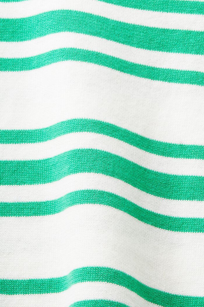 Sweat-shirt rayé à col ras-du-cou, GREEN, detail image number 4