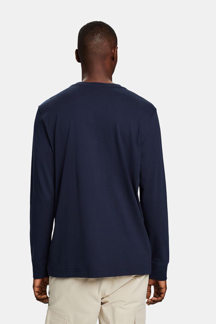 Jersey henly top, NAVY, detail image number 2