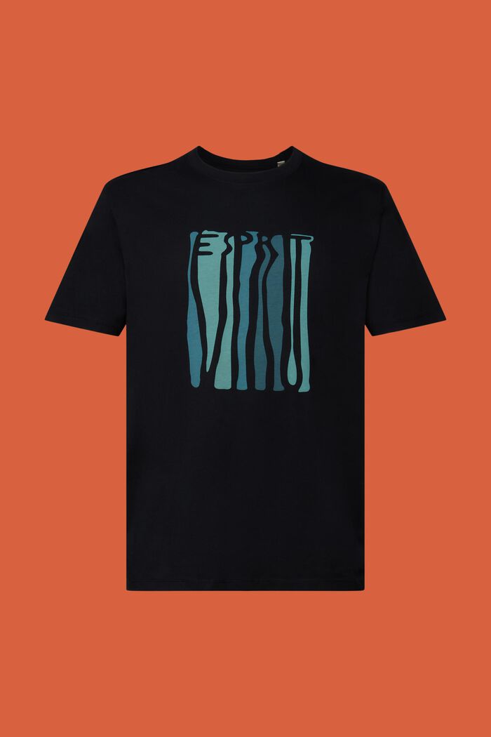 Jersey T-shirt met print, 100% katoen, BLACK, detail image number 5