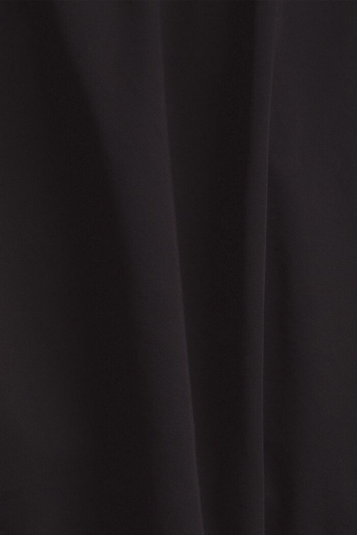 Canvas jurk van 100% pima katoen, BLACK, detail image number 1