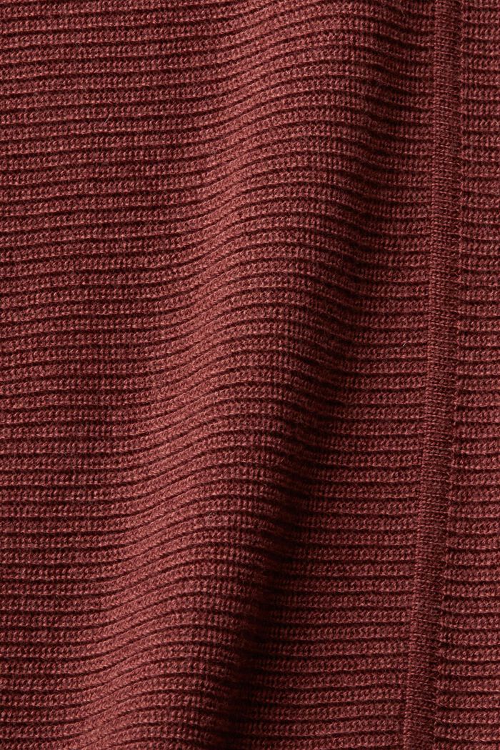 Geribde trui, TENCEL™, BORDEAUX RED, detail image number 5