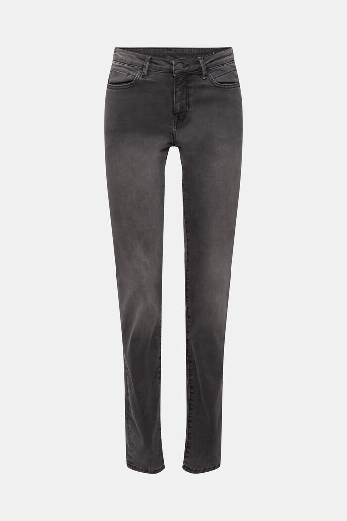 Mid-rise slim fit stretchjeans, Dual Max, GREY DARK WASHED, detail image number 6