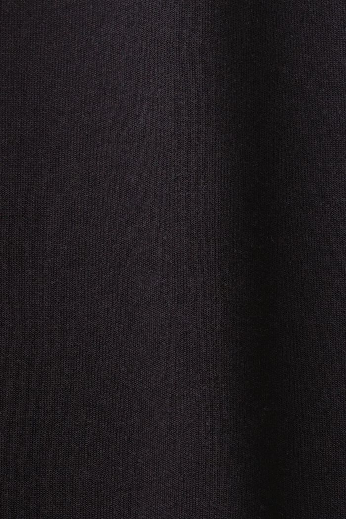 Sweat-shirt basique, en coton mélangé, BLACK, detail image number 4