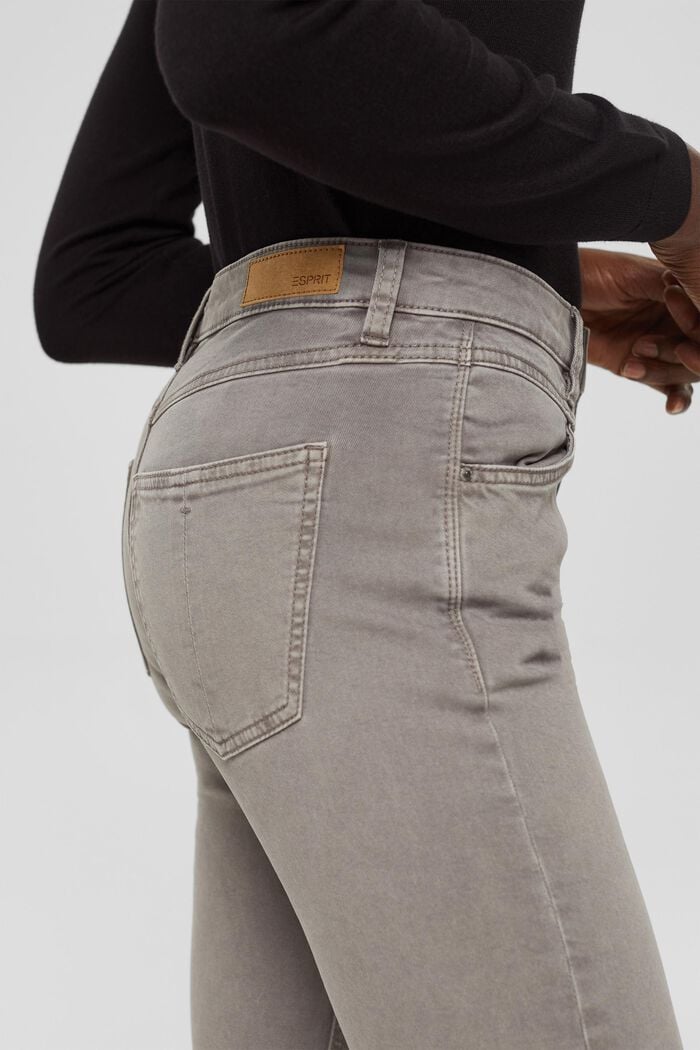 Pantalon stretch à teneur en coton biologique, GUNMETAL, detail image number 5