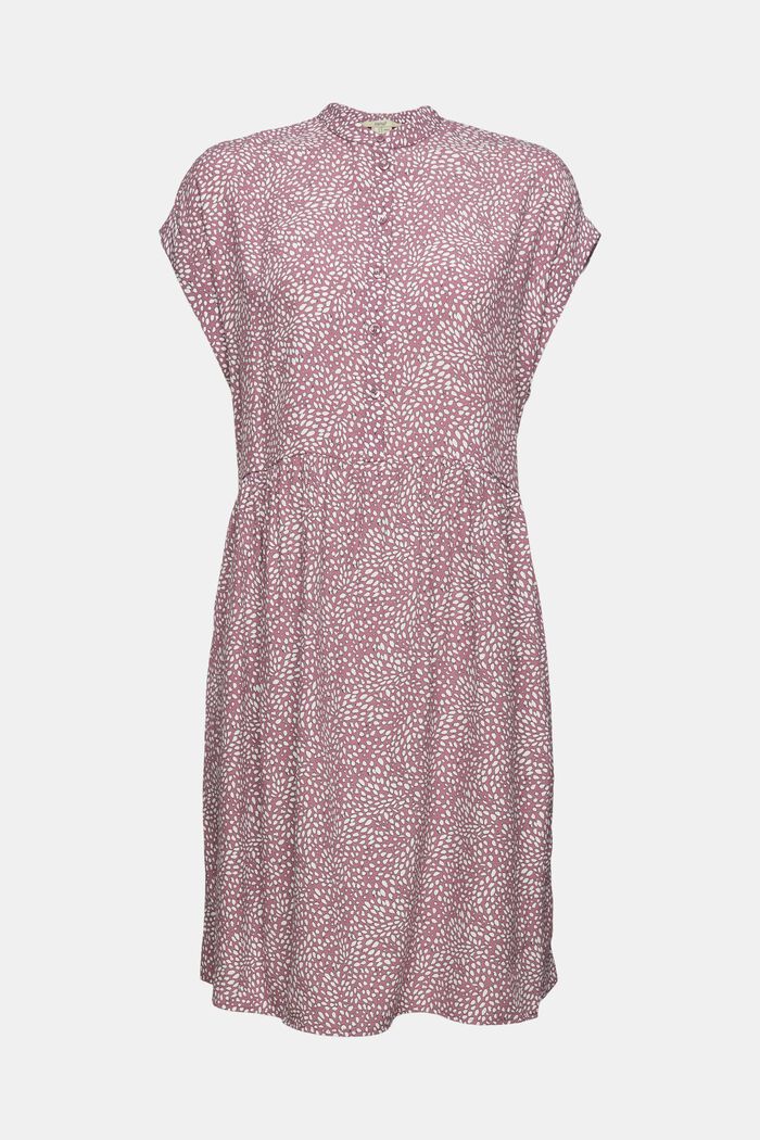 Mini-jurk met knoopsluiting en motief