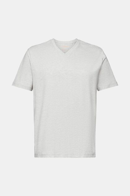 T-shirt à encolure en V, coton biologique mélangé