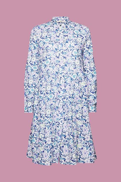 Mini-robe à motif floral all-over, WHITE, overview