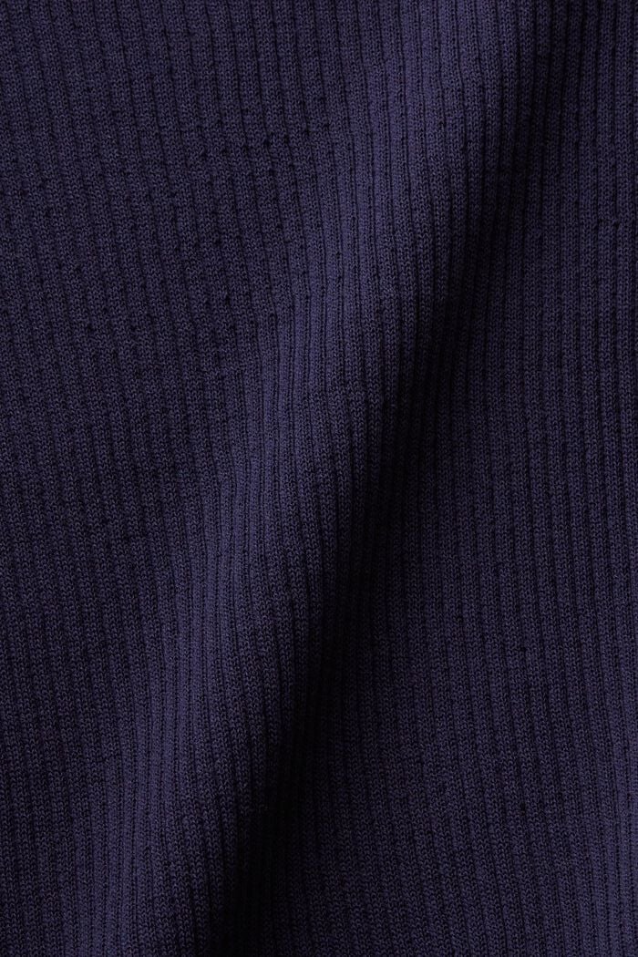 Pull à manches courtes sans couture, NAVY, detail image number 4