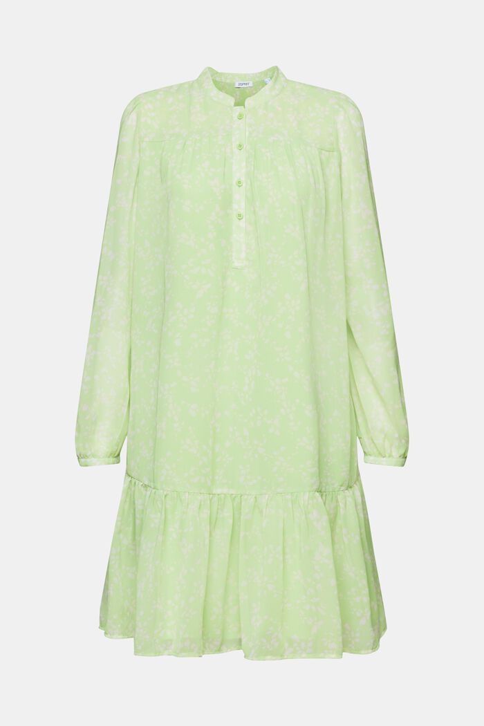Chiffon mini-jurk met print, LIGHT GREEN, detail image number 7