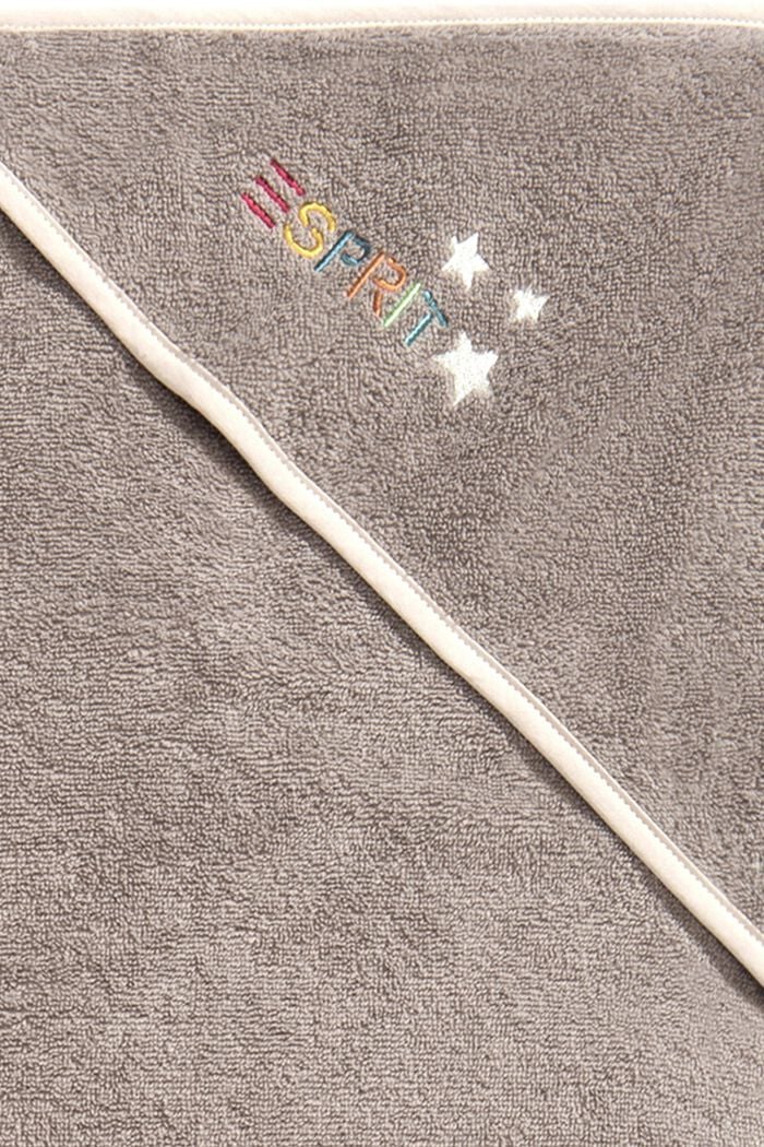 Handdoek met capuchon en logoborduursel, PEPPLESTONE, detail image number 1
