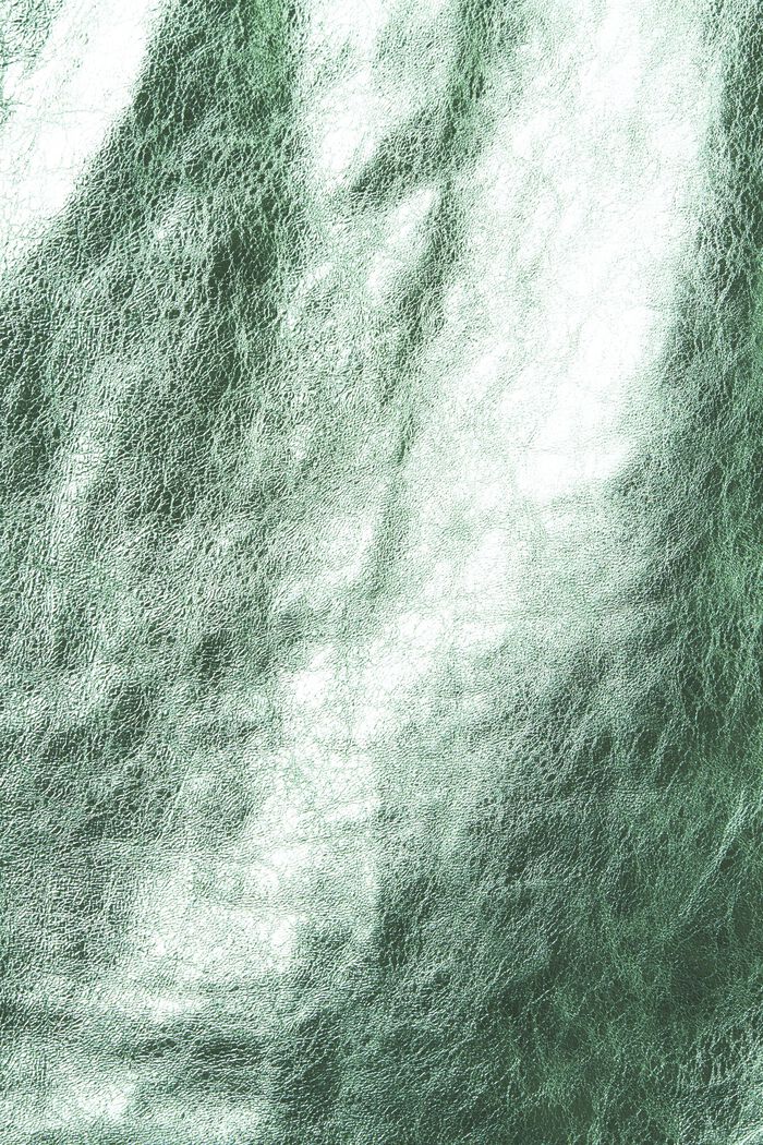 Jupe en cuir métallisé enduit, LIGHT AQUA GREEN, detail image number 6