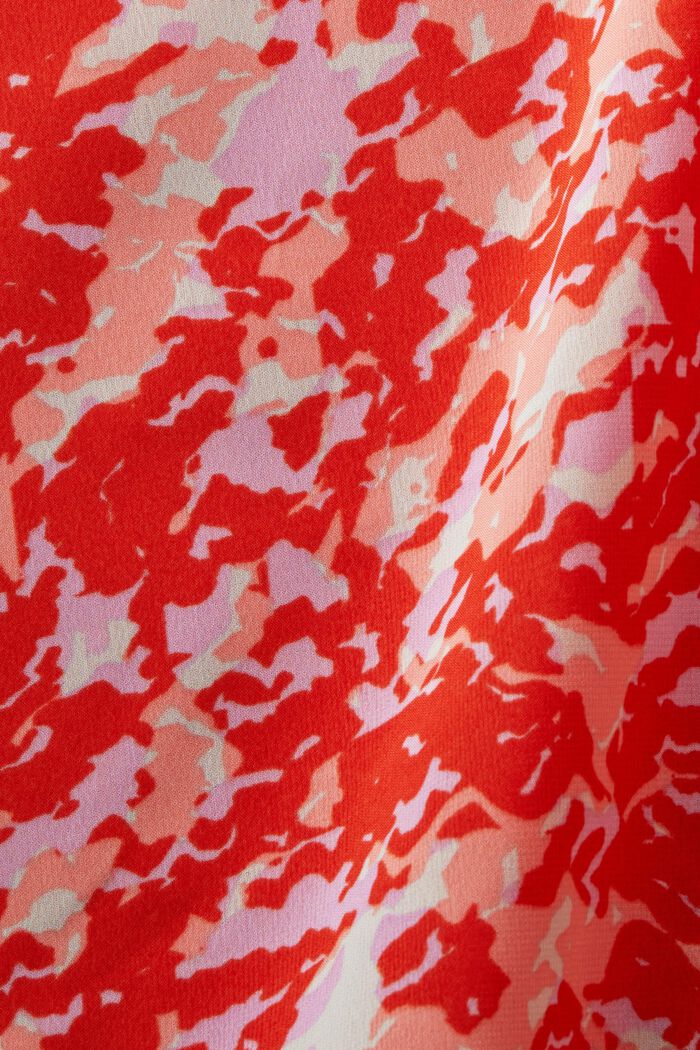 Crêpe chiffon blouse met print, PASTEL ORANGE, detail image number 5