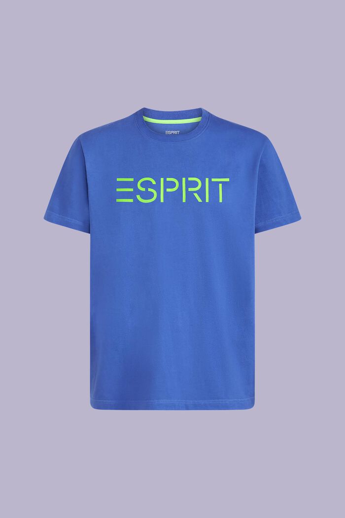 Uniseks T-shirt van katoen-jersey met logo, BRIGHT BLUE, detail image number 6
