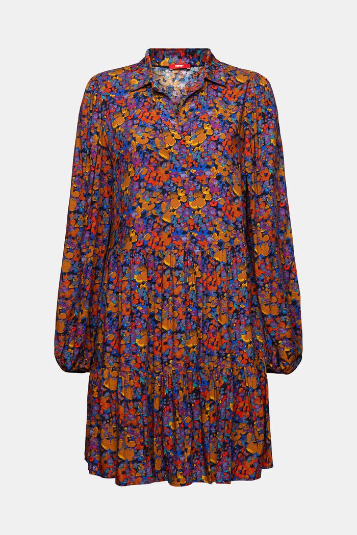 Mini-jurk met print, LENZING™ ECOVERO™, NAVY, detail image number 6