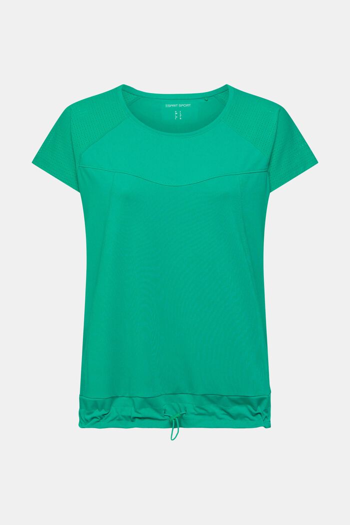 Gerecycled: active T-shirt met tunnelkoord en E-DRY