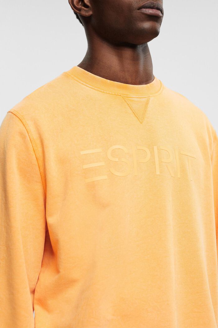 Sweatshirt met logoprint en ronde hals, GOLDEN ORANGE, detail image number 2